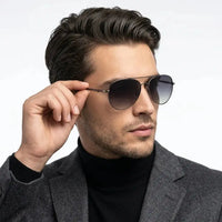 Valtor | Gradient Purple Small Full Rim Aviator Sunglasses for Men & Women [Polarized]