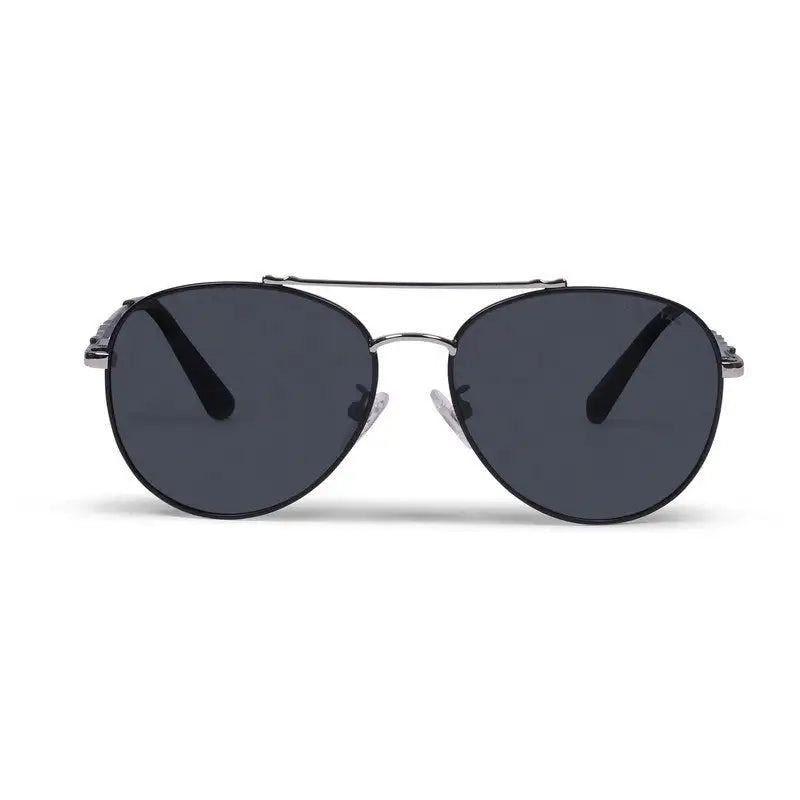 Valtor | Grey Large Full Rim Aviator Sunglasses for Men & Women [Polarized]