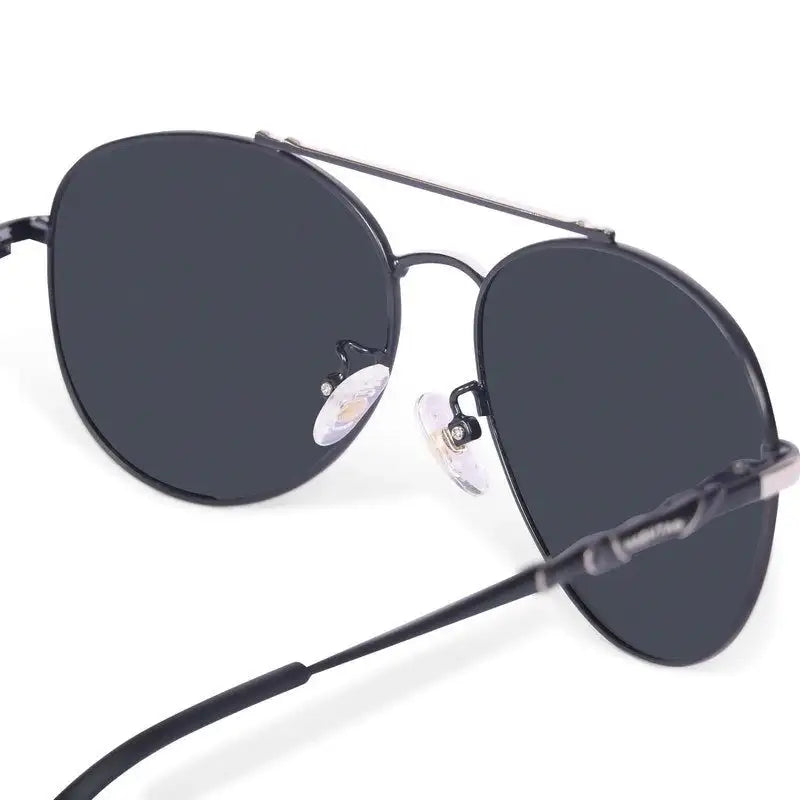 Valtor | Grey Large Full Rim Aviator Sunglasses for Men & Women [Polarized]