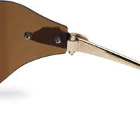 Valtrix | Brown Medium Rim Less Oval Sunglasses for Men [UV-protected]
