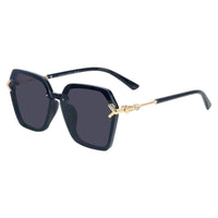 Veilion Black Large Full Rim Hexagonal Sunglasses for Women — Hashtag Eyewears