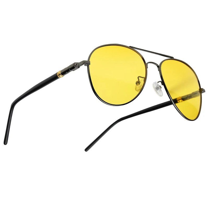 Vesper Yellow Medium Full Rim Aviator Sunglasses for Men — Hashtag Eyewears