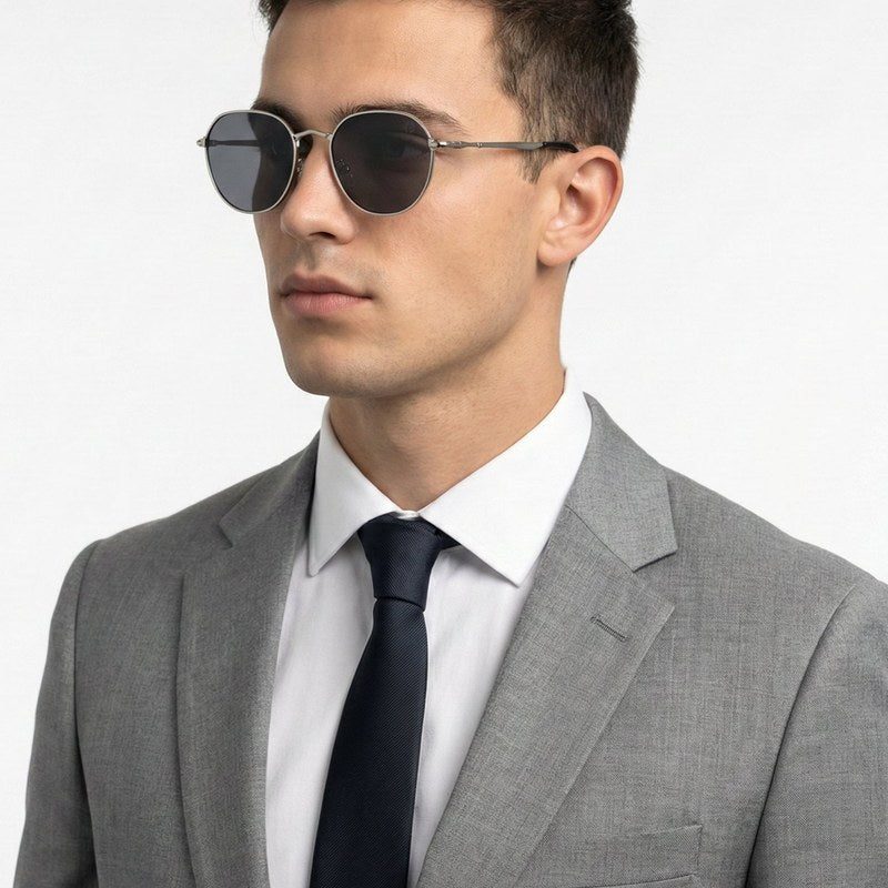 Veylara Black Medium Full Rim Oval Sunglasses for Men — Hashtag Eyewears