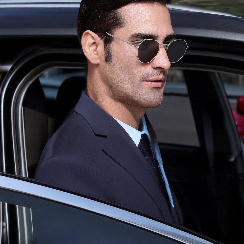 Veylara Black Medium Full Rim Oval Sunglasses for Men — Hashtag Eyewears