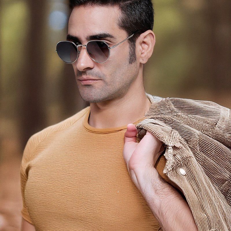 Veylara Gradient Green Medium Full Rim Oval Sunglasses for Men — Hashtag Eyewears