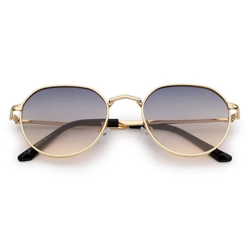 Veylara | Gradient Grey & Brown Medium Full Rim Oval Sunglasses for Men [UV-protected]