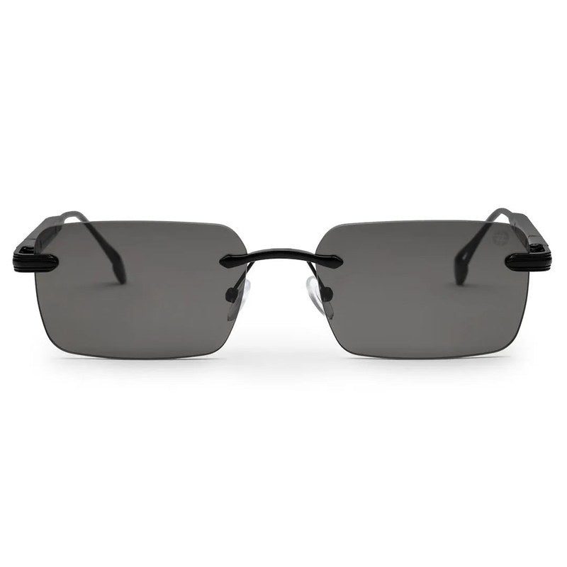 Veyra Black Medium Rim Less Rectangle Sunglasses for Men — Hashtag Eyewears