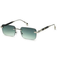 Veyra | Green Medium Rim Less Rectangle Sunglasses for Men [UV-protected]