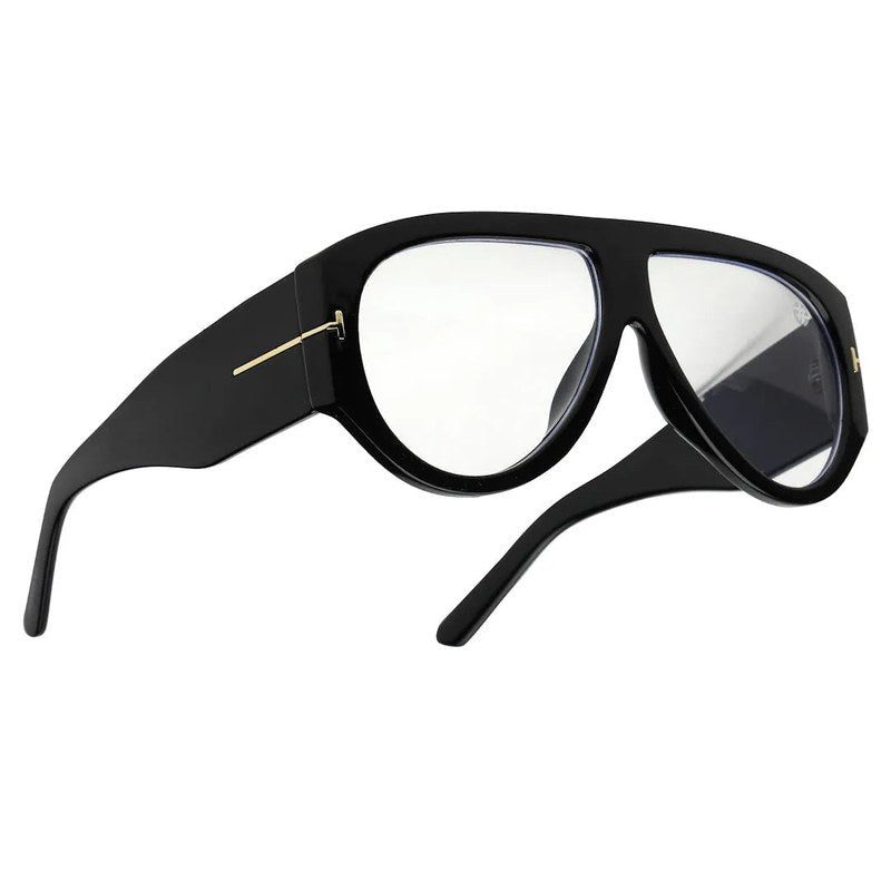 Vista | Transparent Medium Full Rim Aviator Eyeglasses for Men & Women [UV-protected]