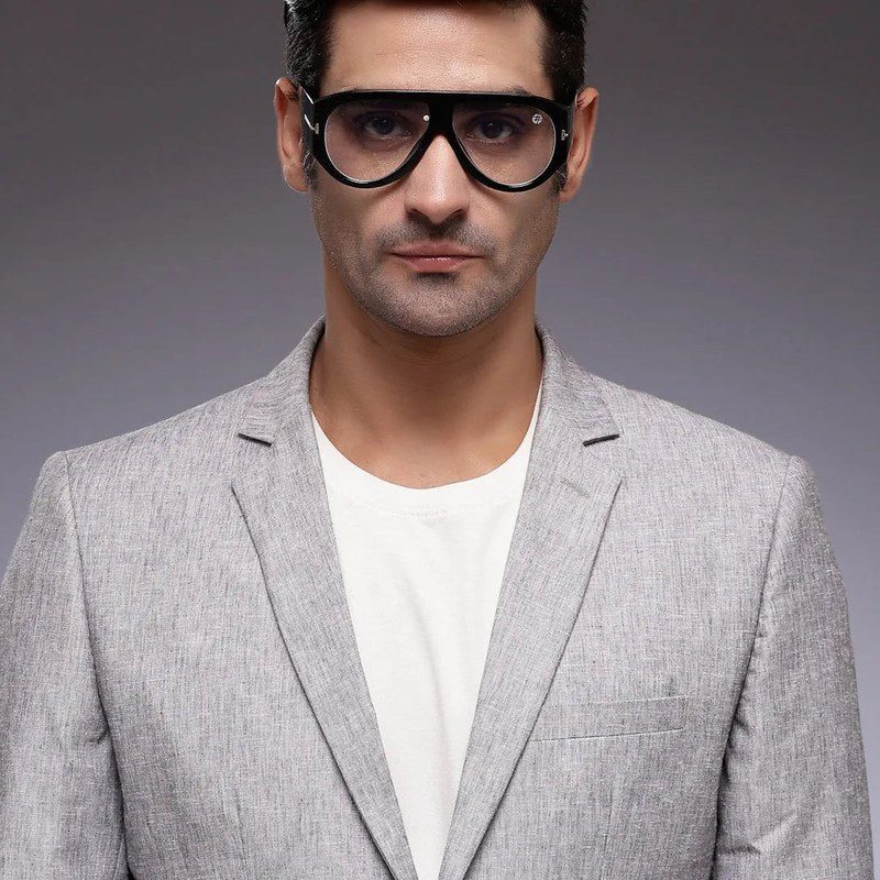 Vista Transparent Medium Full Rim Aviator Eyeglasses for Men & Women — Hashtag Eyewears