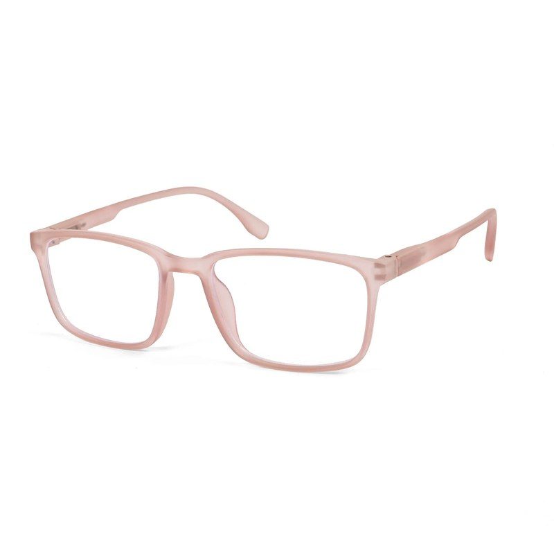 Vizionix Baby Pink Medium Full Rim RECTANGLE Computer Glasses for Men & Women — Hashtag Eyewears