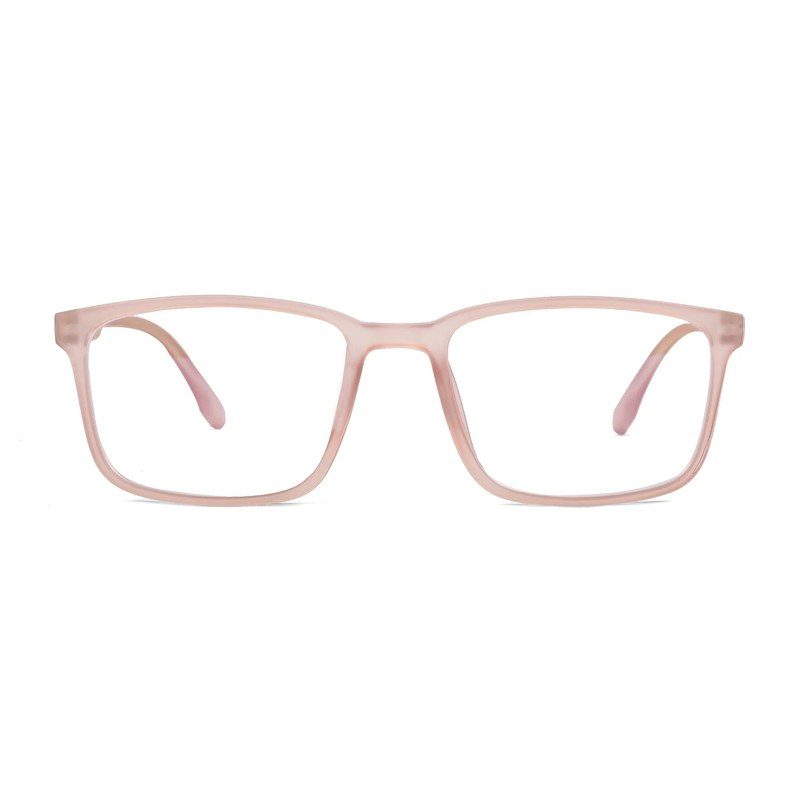 Vizionix Baby Pink Medium Full Rim RECTANGLE Computer Glasses for Men & Women — Hashtag Eyewears