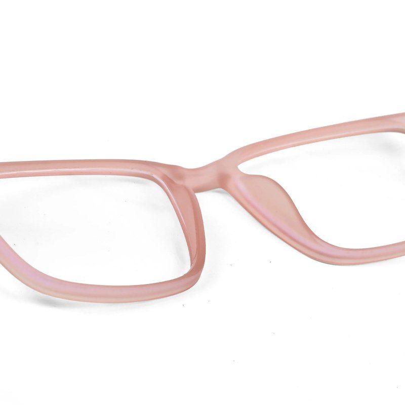 Vizionix Baby Pink Medium Full Rim RECTANGLE Computer Glasses for Men & Women — Hashtag Eyewears