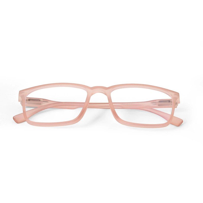 Vizionix Baby Pink Medium Full Rim RECTANGLE Computer Glasses for Men & Women — Hashtag Eyewears