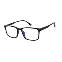 Vizionix Black Medium Full Rim RECTANGLE Computer Glasses for Men & Women — Hashtag Eyewears