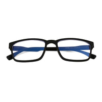 Vizionix Black Medium Full Rim RECTANGLE Computer Glasses for Men & Women — Hashtag Eyewears