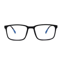Vizionix Black Medium Full Rim RECTANGLE Computer Glasses for Men & Women — Hashtag Eyewears