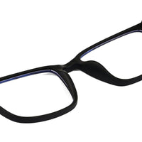 Vizionix Black Medium Full Rim RECTANGLE Computer Glasses for Men & Women — Hashtag Eyewears