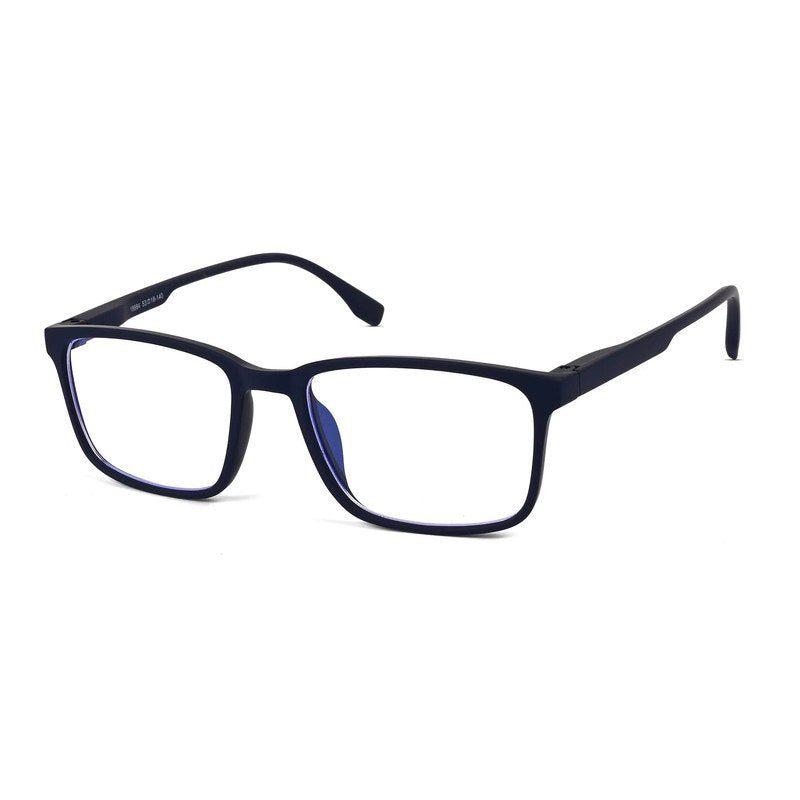 Vizionix Blue Medium Full Rim RECTANGLE Computer Glasses for Men & Women — Hashtag Eyewears