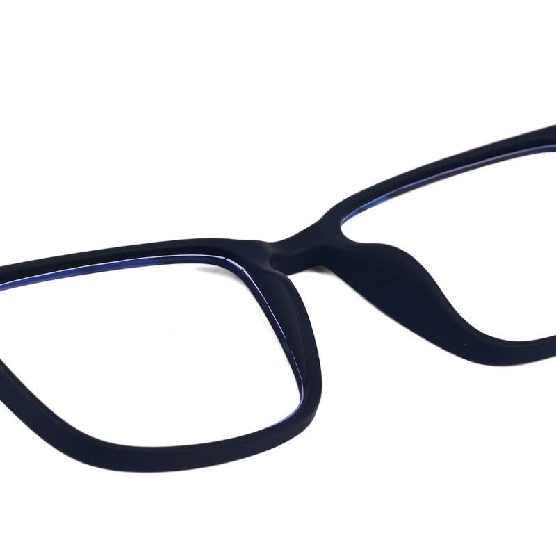 Vizionix Blue Medium Full Rim RECTANGLE Computer Glasses for Men & Women — Hashtag Eyewears