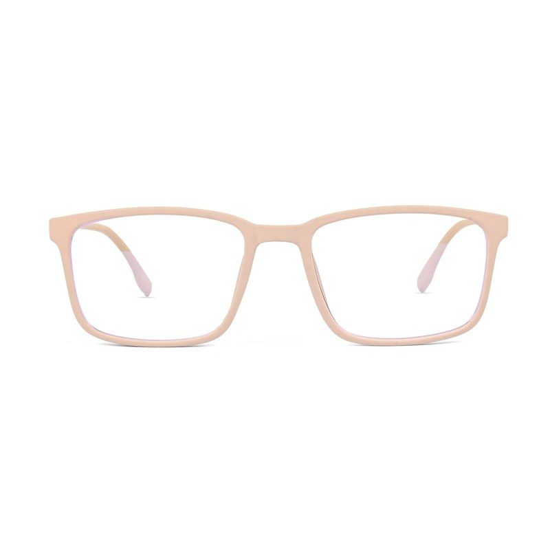 Vizionix Cream Medium Full Rim RECTANGLE Computer Glasses for Men & Women — Hashtag Eyewears