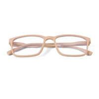 Vizionix Cream Medium Full Rim RECTANGLE Computer Glasses for Men & Women — Hashtag Eyewears