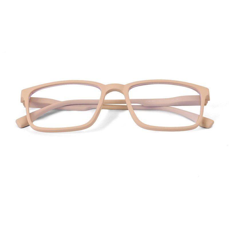 Vizionix Cream Medium Full Rim RECTANGLE Computer Glasses for Men & Women — Hashtag Eyewears