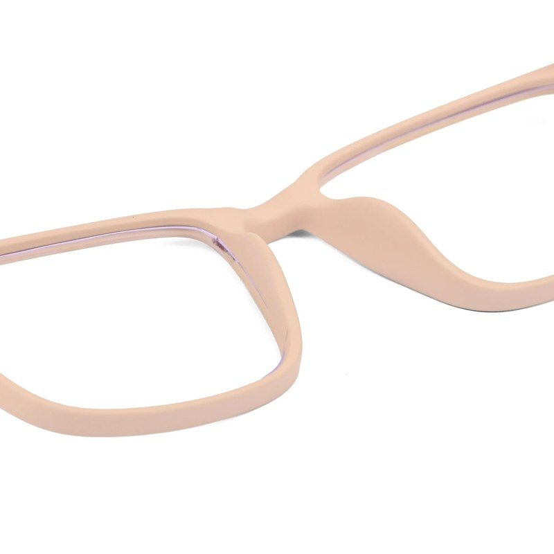 Vizionix Cream Medium Full Rim RECTANGLE Computer Glasses for Men & Women — Hashtag Eyewears