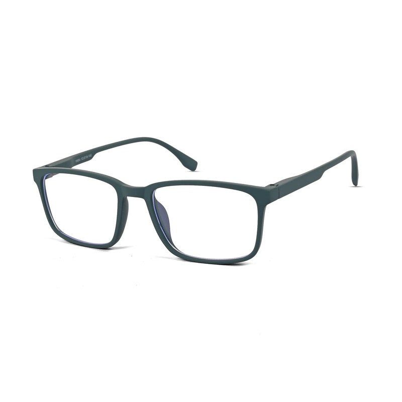 Vizionix Green Medium Full Rim RECTANGLE Computer Glasses for Men & Women — Hashtag Eyewears