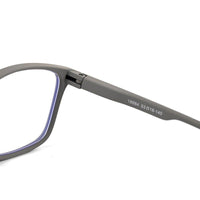 Vizionix Grey Medium Full Rim RECTANGLE Computer Glasses for Men & Women — Hashtag Eyewears