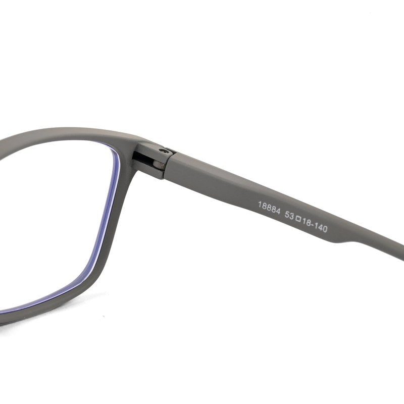 Vizionix Grey Medium Full Rim RECTANGLE Computer Glasses for Men & Women — Hashtag Eyewears
