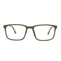 Vizionix Olive Green Medium Full Rim RECTANGLE Computer Glasses for Men & Women — Hashtag Eyewears