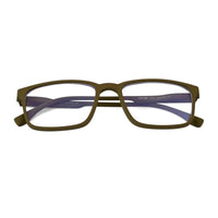 Vizionix Olive Green Medium Full Rim RECTANGLE Computer Glasses for Men & Women — Hashtag Eyewears