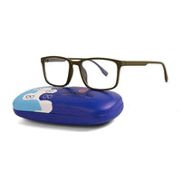 Vizionix Olive Green Medium Full Rim RECTANGLE Computer Glasses for Men & Women — Hashtag Eyewears