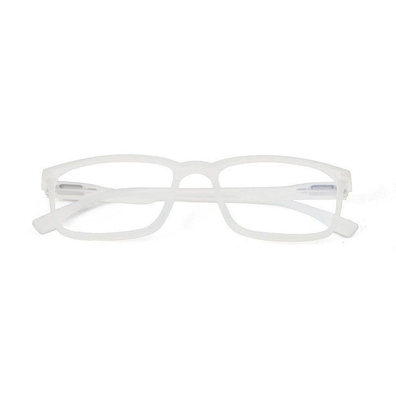Vizionix Transparent Light Blue Medium Full Rim RECTANGLE Computer Glasses for Men & Women — Hashtag Eyewears