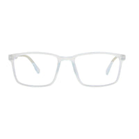 Vizionix Transparent Light Blue Medium Full Rim RECTANGLE Computer Glasses for Men & Women — Hashtag Eyewears