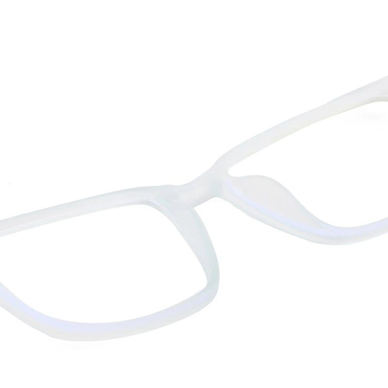 Vizionix Transparent Light Blue Medium Full Rim RECTANGLE Computer Glasses for Men & Women — Hashtag Eyewears