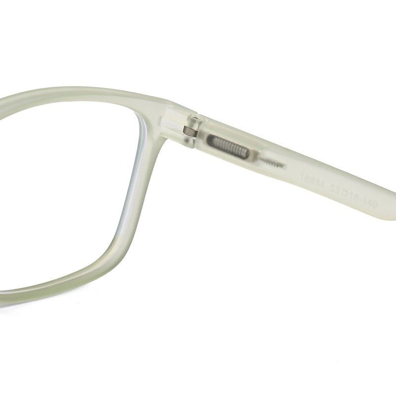 Vizionix Transparent Light Green Medium Full Rim RECTANGLE Computer Glasses for Men & Women — Hashtag Eyewears