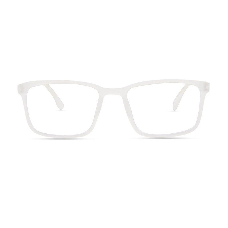 Vizionix Transparent Medium Full Rim RECTANGLE Computer Glasses for Men & Women — Hashtag Eyewears
