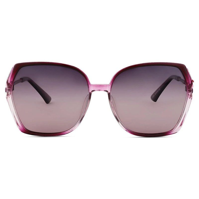 Vortan Purple Gradient Large Full Rim Square Sunglasses for Women — Hashtag Eyewears