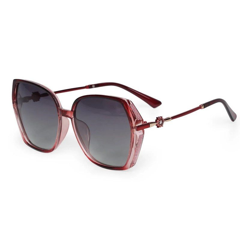 Vortan Red Gradient Large Full Rim Square Sunglasses for Women — Hashtag Eyewears