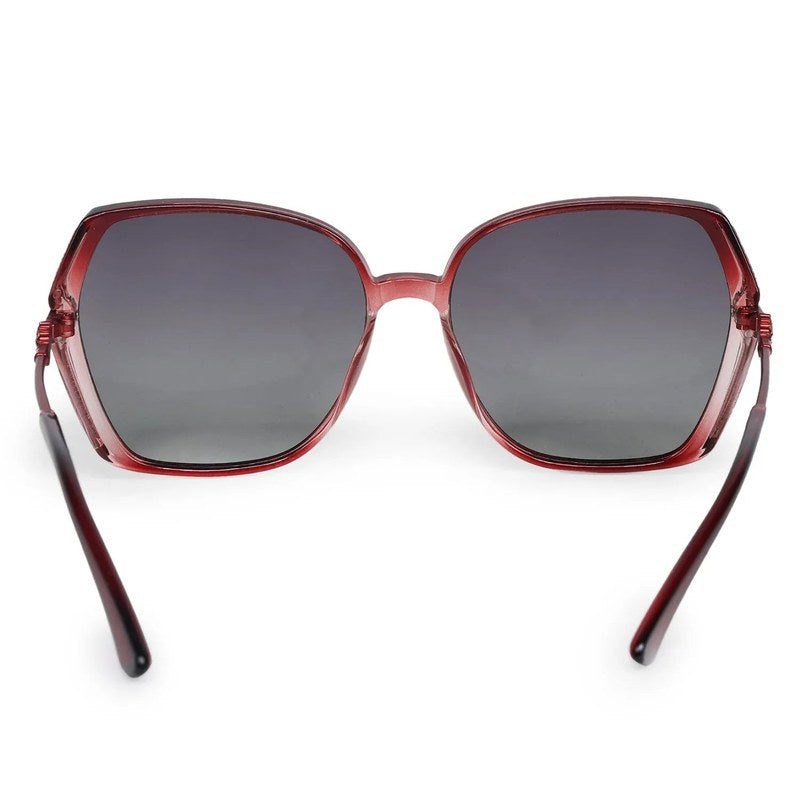Vortan Red Gradient Large Full Rim Square Sunglasses for Women — Hashtag Eyewears