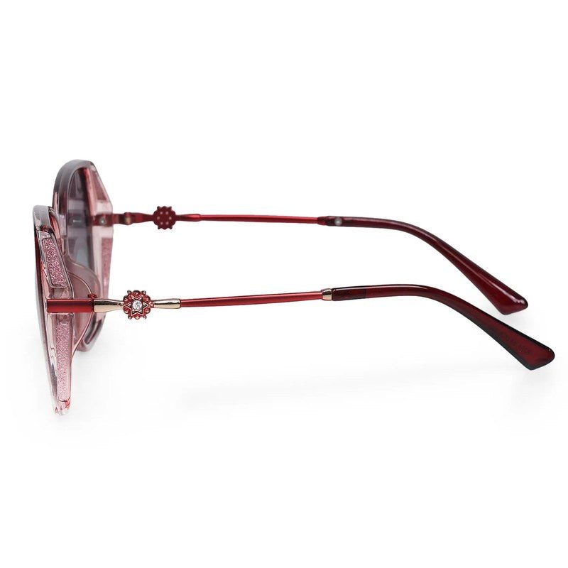 Vortan Red Gradient Large Full Rim Square Sunglasses for Women — Hashtag Eyewears