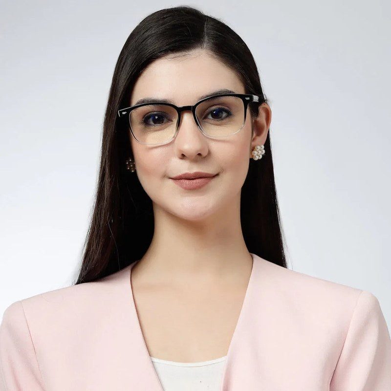 Vortara Gradient Black Medium Full Rim Wayfarer Computer Glasses for Men & Women — Hashtag Eyewears