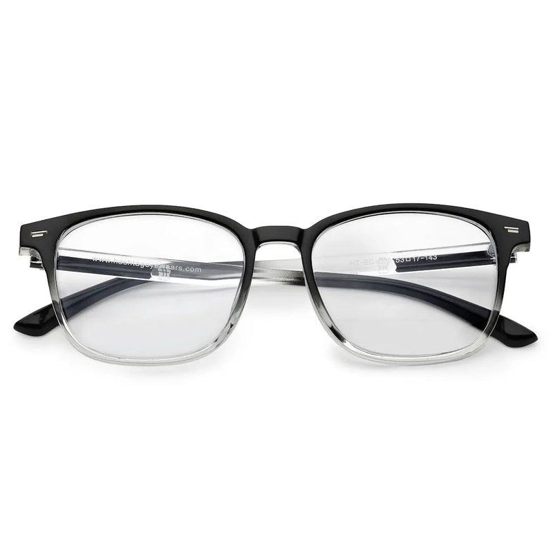 Vortara Gradient Black Medium Full Rim Wayfarer Computer Glasses for Men & Women — Hashtag Eyewears