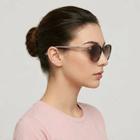 Vortex | Brown Medium Full Rim Round Sunglasses for Women [UV-protected]
