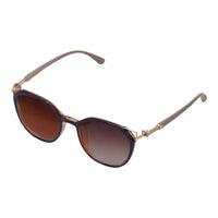Vortex | Brown Medium Full Rim Round Sunglasses for Women [UV-protected]