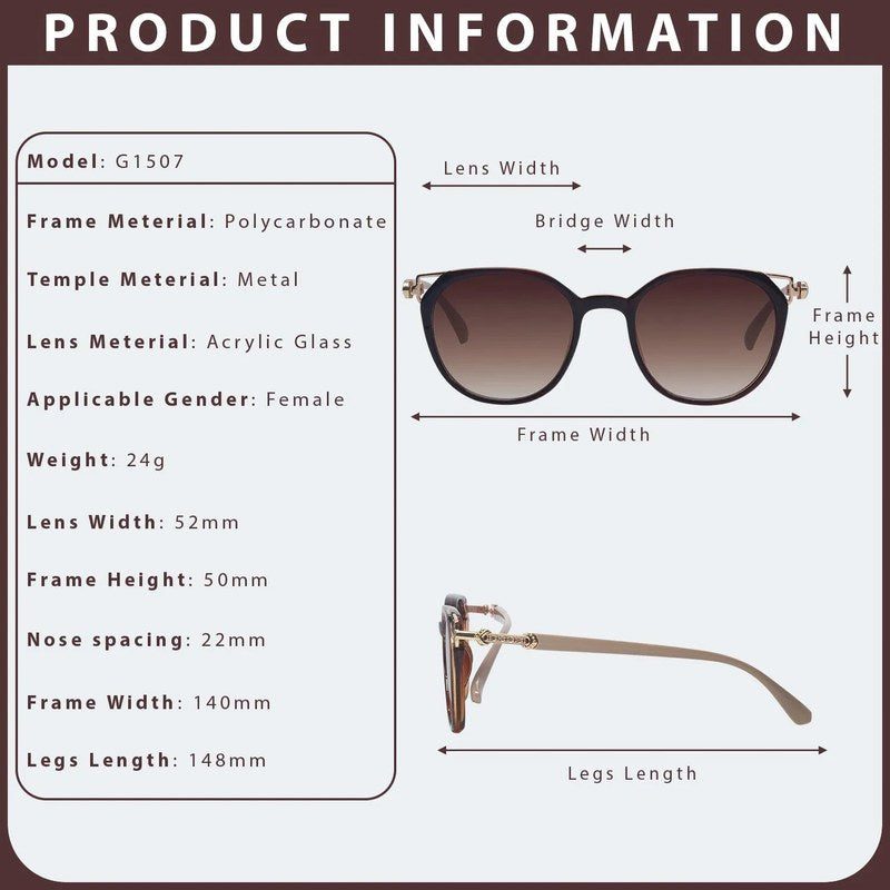 Vortex Brown Medium Full Rim Round Sunglasses for Women — Hashtag Eyewears