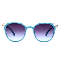 Vortex | Cadet Blue Medium Full Rim Round Sunglasses for Women [UV-protected]