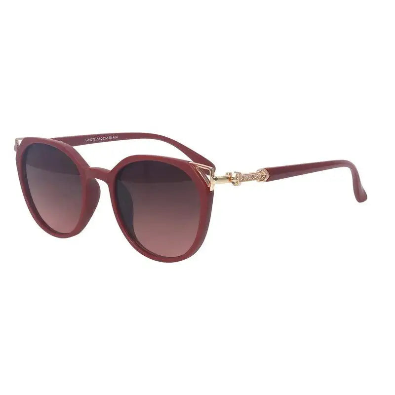 Vortex | Red Medium Full Rim Round Sunglasses for Women [UV-protected]